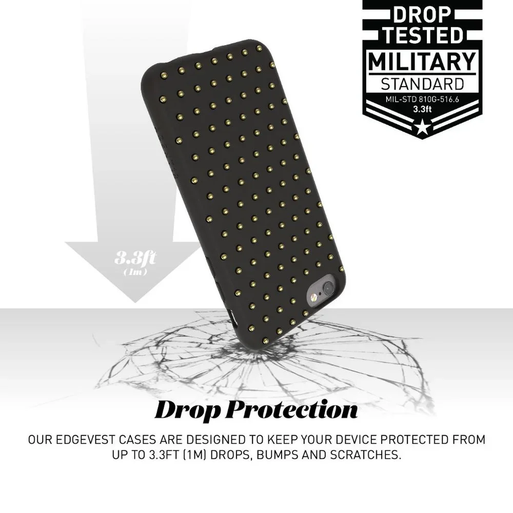 AGENT18 Slim CASE Cover Studs Apple iPhone 6 & 6S NEW NIB Black Gold Studs HPπ - Picture 9 of 12